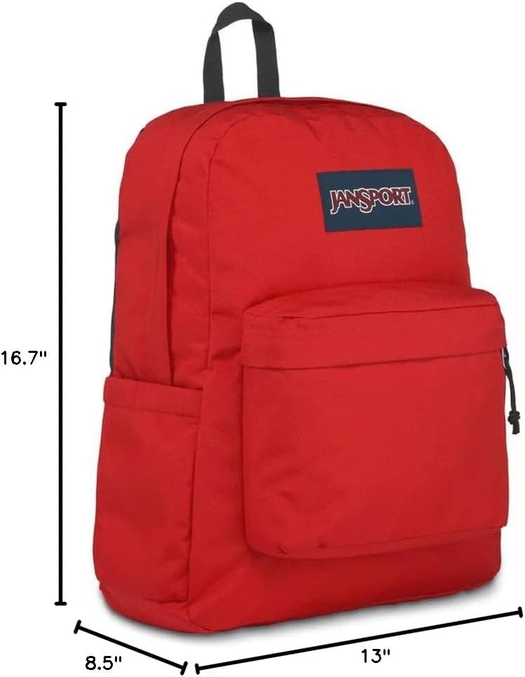image:imageJanSport Superbreak Backpack Durable Lightweight Premium Backpack WhiteRed Tape