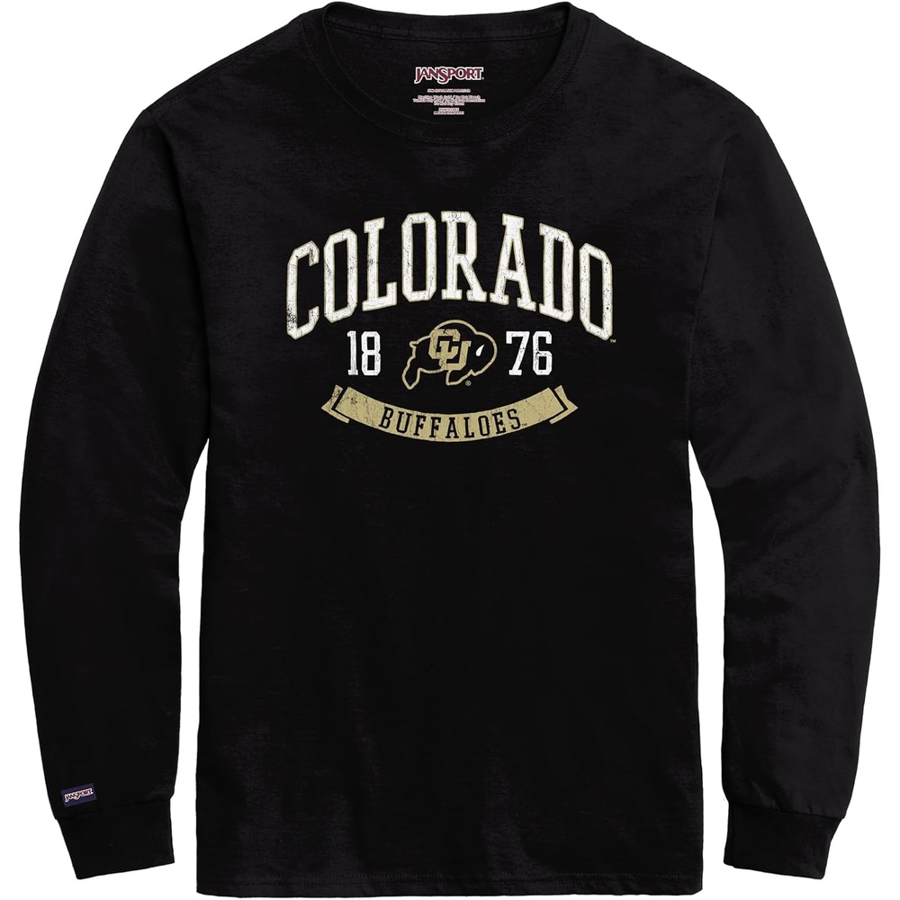 image:imageJanSport NCAA Officially Licensed Campus Long Sleeve T Shirt for Men Soft amp Breathable PreShrunk Cotton Crewneck T ShirtMissouri Tigers