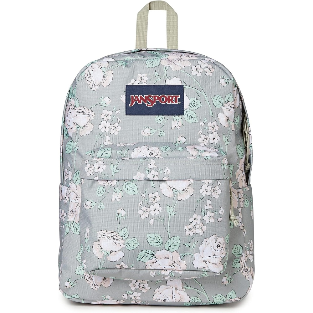 image:imageJanSport SuperBreak One Backpack Durable Lightweight Bag with 1 Main Compartment Front Utility Pocket with Builtin Organizer Premium Backpack Cyberspace GalaxyGarden Roses Silver