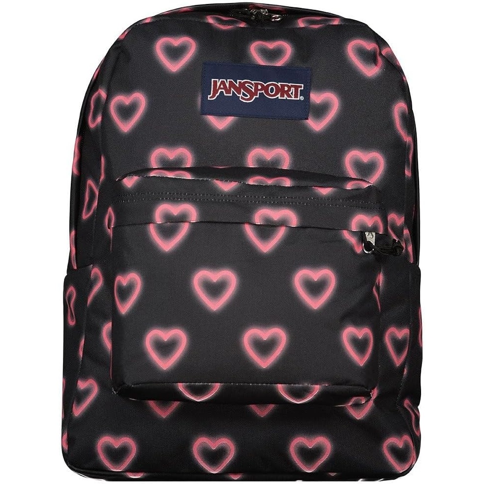 image:imageJanSport SuperBreak One Backpack Durable Lightweight Bag with 1 Main Compartment Front Utility Pocket with Builtin Organizer Premium Backpack Cyberspace GalaxyHappy Hearts Black