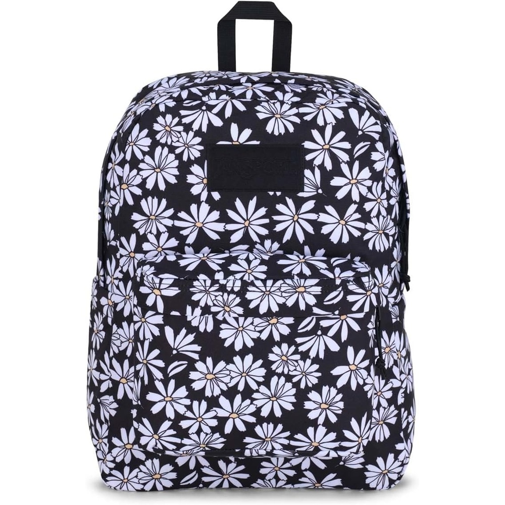 image:imageJanSport Superbreak Backpack Durable Lightweight Premium Backpack WhitePunk Pansies Black