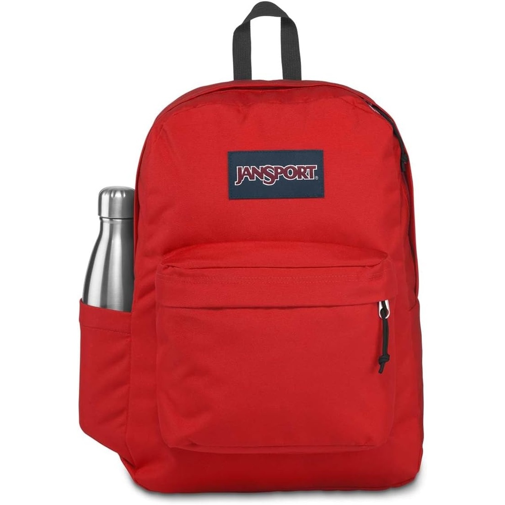 image:imageJanSport Superbreak Backpack Durable Lightweight Premium Backpack WhiteRed Tape