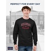 JanSport NCAA Officially Licensed Campus Long Sleeve T Shirt for Men, Soft & Breathable Pre-Shrunk Cotton Crewneck T Shirt(Arkansas Razorbacks)