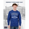 JanSport NCAA Officially Licensed Campus Long Sleeve T Shirt for Men, Soft & Breathable Pre-Shrunk Cotton Crewneck T Shirt(BYU Cougars)