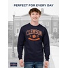 JanSport NCAA Officially Licensed Campus Long Sleeve T Shirt for Men, Soft & Breathable Pre-Shrunk Cotton Crewneck T Shirt(Clemson Tigers)