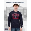 JanSport NCAA Officially Licensed Campus Long Sleeve T Shirt for Men, Soft & Breathable Pre-Shrunk Cotton Crewneck T Shirt(Connecticut Huskies)