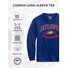 JanSport NCAA Officially Licensed Campus Long Sleeve T Shirt for Men, Soft & Breathable Pre-Shrunk Cotton Crewneck T Shirt(Kansas Jayhawks)