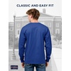 JanSport NCAA Officially Licensed Campus Long Sleeve T Shirt for Men, Soft & Breathable Pre-Shrunk Cotton Crewneck T Shirt(Kansas Jayhawks)