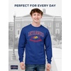 JanSport NCAA Officially Licensed Campus Long Sleeve T Shirt for Men, Soft & Breathable Pre-Shrunk Cotton Crewneck T Shirt(Kansas Jayhawks)