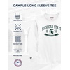 JanSport NCAA Officially Licensed Campus Long Sleeve T Shirt for Men, Soft & Breathable Pre-Shrunk Cotton Crewneck T Shirt(Michigan State Spartans)