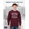 JanSport NCAA Officially Licensed Campus Long Sleeve T Shirt for Men, Soft & Breathable Pre-Shrunk Cotton Crewneck T Shirt(Mississippi State Bulldogs)