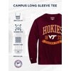 JanSport NCAA Officially Licensed Campus Long Sleeve T Shirt for Men, Soft & Breathable Pre-Shrunk Cotton Crewneck T Shirt(Virginia Tech Hokies)