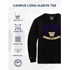 JanSport NCAA Officially Licensed Campus Long Sleeve T Shirt for Men, Soft & Breathable Pre-Shrunk Cotton Crewneck T Shirt(Washington Huskies)
