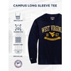 JanSport NCAA Officially Licensed Campus Long Sleeve T Shirt for Men, Soft & Breathable Pre-Shrunk Cotton Crewneck T Shirt(West Virginia Mountaineers)
