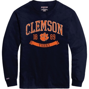 JanSport NCAA Officially Licensed Campus Long Sleeve T Shirt for Men, Soft & Breathable Pre-Shrunk Cotton Crewneck T Shirt(Clemson Tigers)