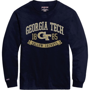 JanSport NCAA Officially Licensed Campus Long Sleeve T Shirt for Men, Soft & Breathable Pre-Shrunk Cotton Crewneck T Shirt(Georgia Tech Yellow Jackets)