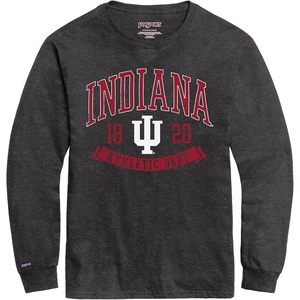 JanSport NCAA Officially Licensed Campus Long Sleeve T Shirt for Men, Soft & Breathable Pre-Shrunk Cotton Crewneck T Shirt(Indiana Hoosiers)