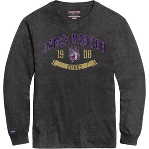 JanSport NCAA Officially Licensed Campus Long Sleeve T Shirt for Men, Soft & Breathable Pre-Shrunk Cotton Crewneck T Shirt(James Madison Dukes)