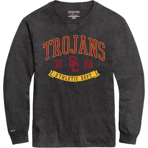 JanSport NCAA Officially Licensed Campus Long Sleeve T Shirt for Men, Soft & Breathable Pre-Shrunk Cotton Crewneck T Shirt(USC Trojans)