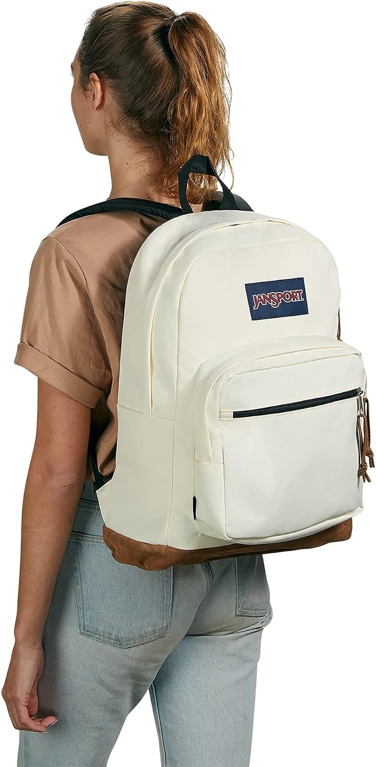 image:imageJanSport Right Pack Backpack Durable Daypack with Padded 15 Laptop Sleeve Spacious Main Compartment amp Integrated Water Bottle Pocket Misty RoseCoconut