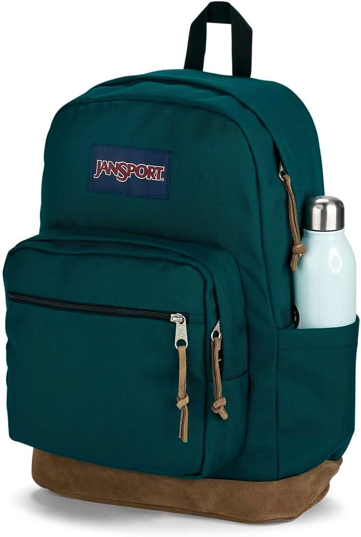 image:imageJanSport Right Pack Backpack Durable Daypack with Padded 15 Laptop Sleeve Spacious Main Compartment amp Integrated Water Bottle Pocket Misty RoseDeep Juniper