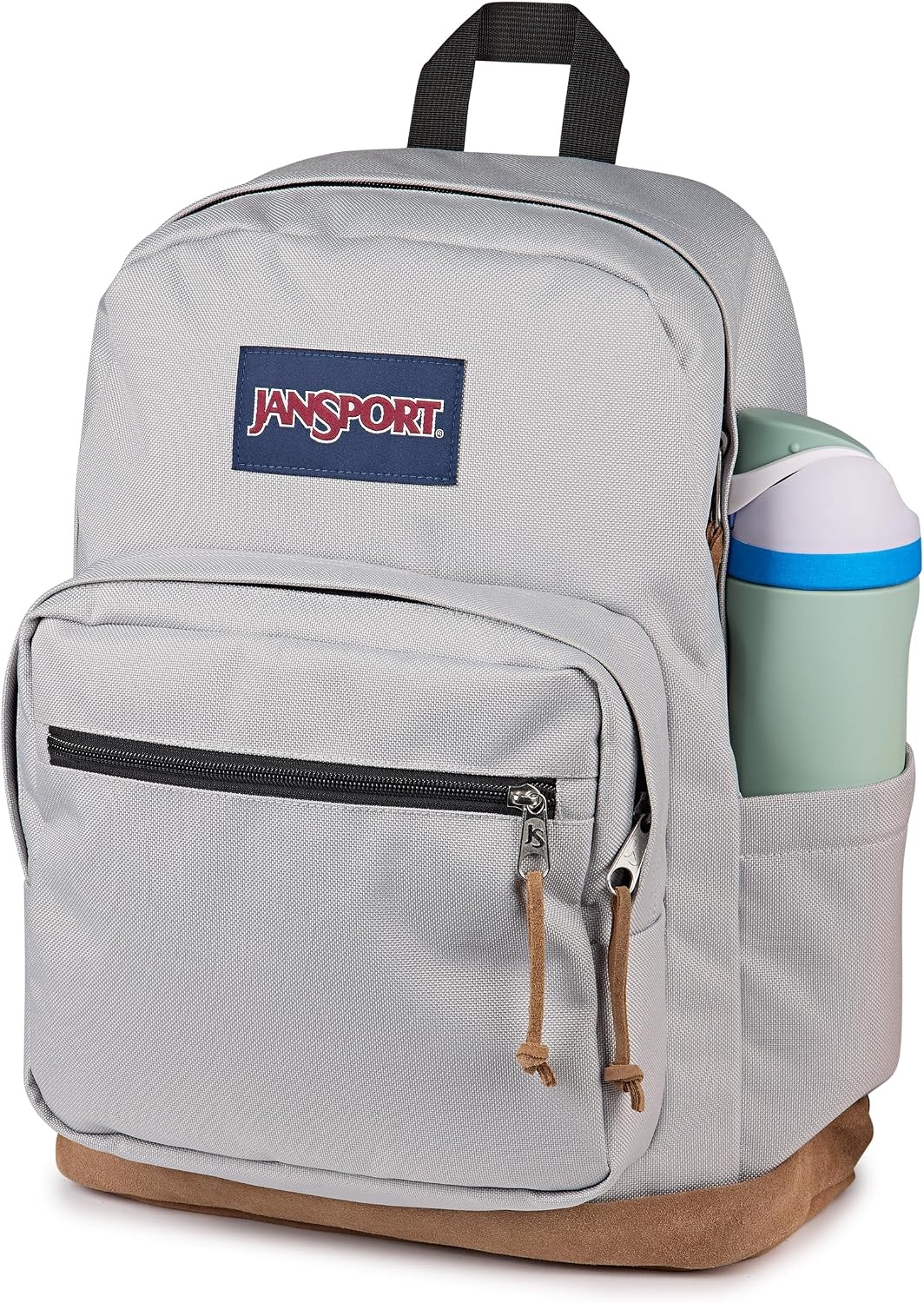 image:imageJanSport Right Pack Backpack Durable Daypack with Padded 15 Laptop Sleeve Spacious Main Compartment amp Integrated Water Bottle Pocket Misty RoseGrounded Grey