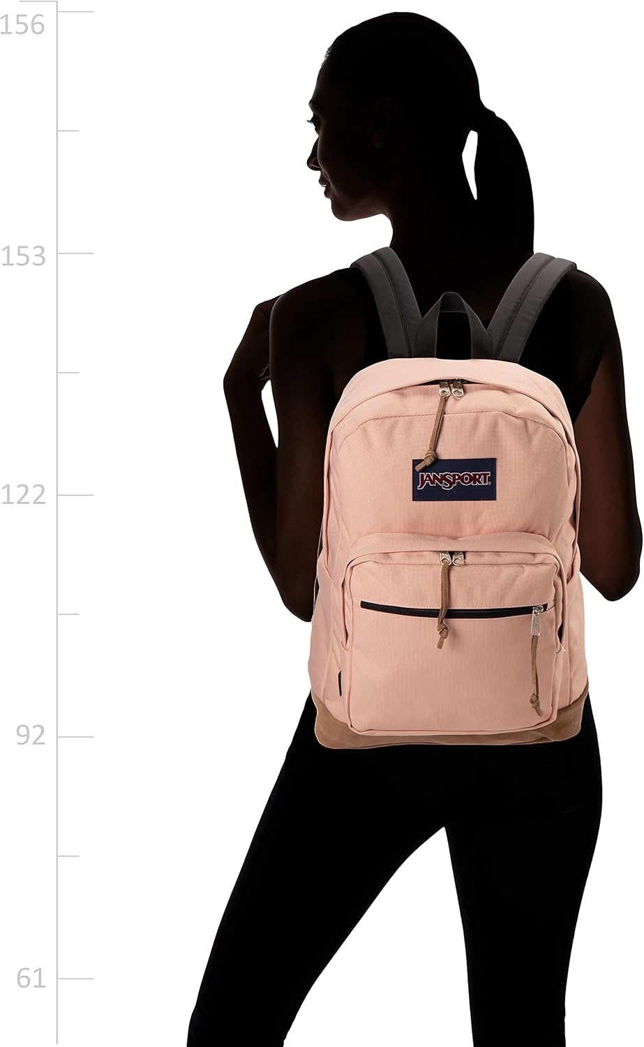 image:imageJanSport Right Pack Backpack Durable Daypack with Padded 15 Laptop Sleeve Spacious Main Compartment amp Integrated Water Bottle Pocket Misty RoseMisty Rose