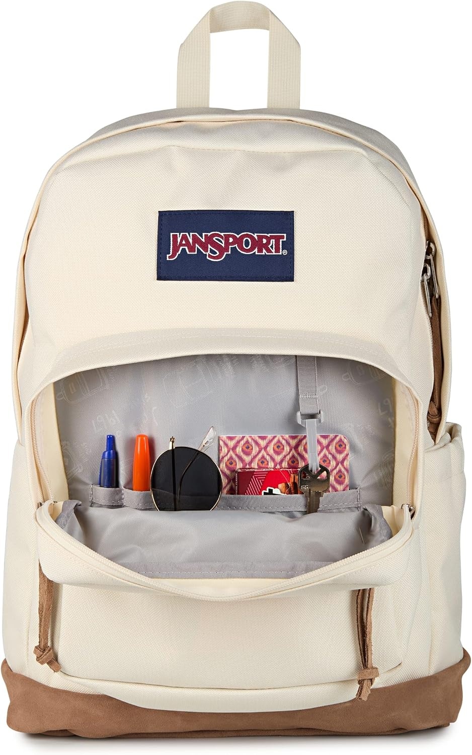 image:imageJanSport Right Pack Backpack Durable Daypack with Padded 15 Laptop Sleeve Spacious Main Compartment amp Integrated Water Bottle Pocket Misty RoseMoon Flower