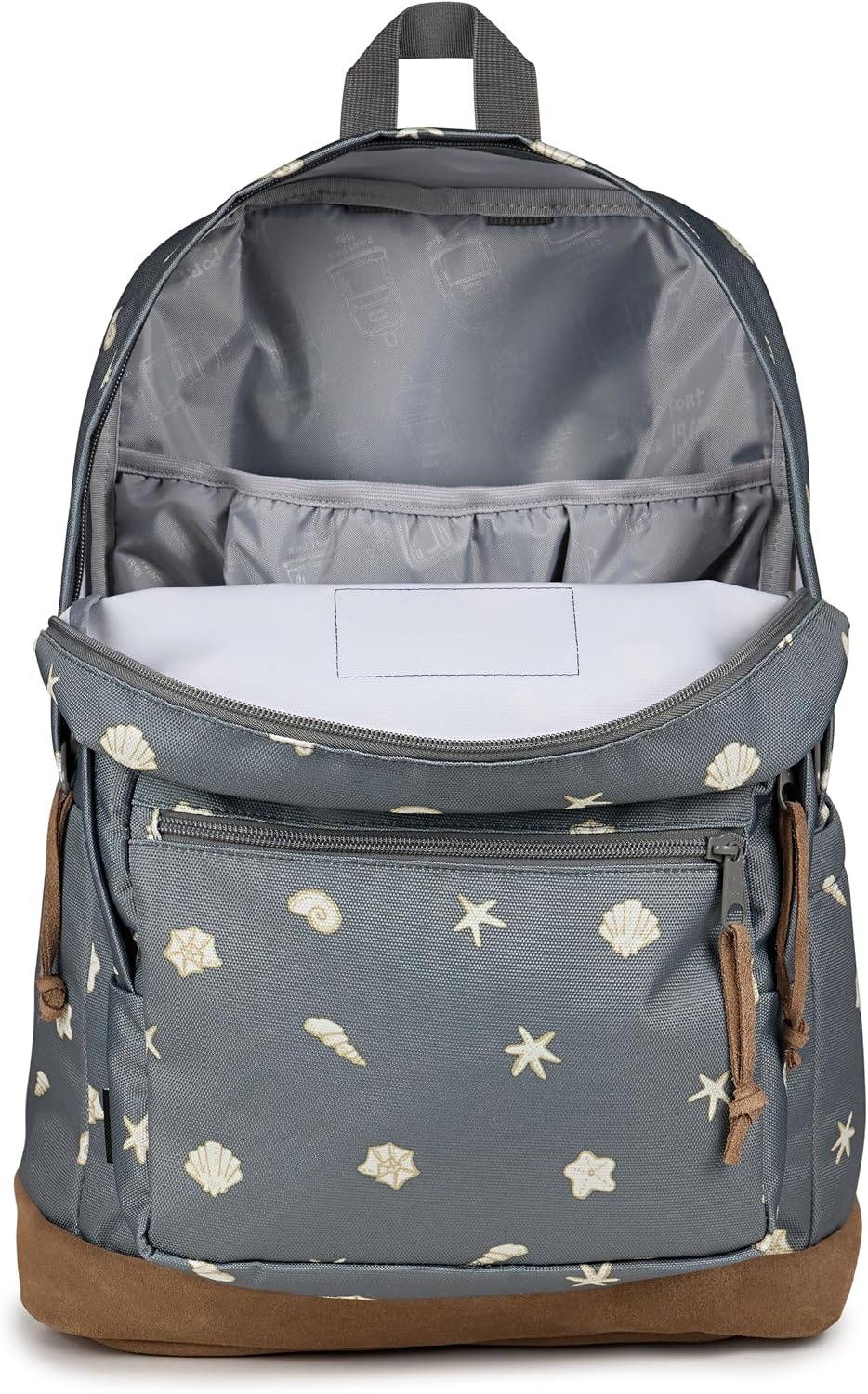 image:imageJanSport Right Pack Backpack Durable Daypack with Padded 15 Laptop Sleeve Spacious Main Compartment amp Integrated Water Bottle Pocket Misty RoseShell Yes Grey