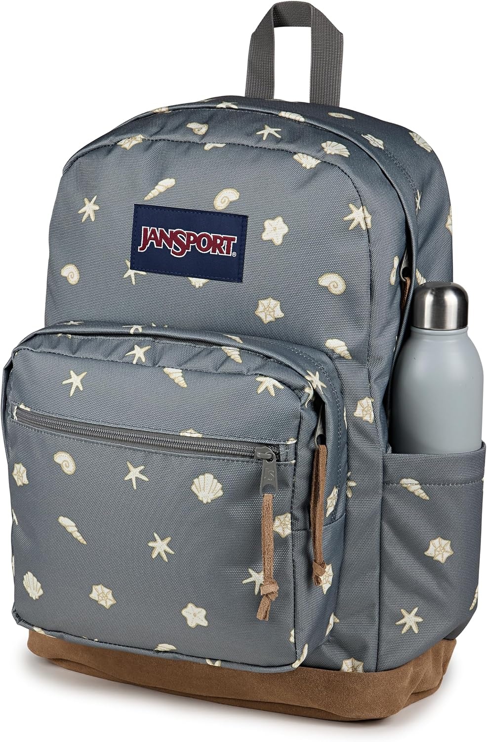 image:imageJanSport Right Pack Backpack Durable Daypack with Padded 15 Laptop Sleeve Spacious Main Compartment amp Integrated Water Bottle Pocket Misty RoseShell Yes Grey