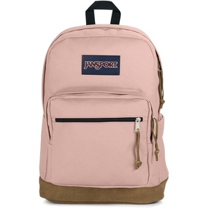 JanSport Right Pack Backpack – Durable Daypack with Padded 15″ Laptop Sleeve, Spacious Main Compartment & Integrated Water Bottle Pocket – Misty Rose(Misty Rose)