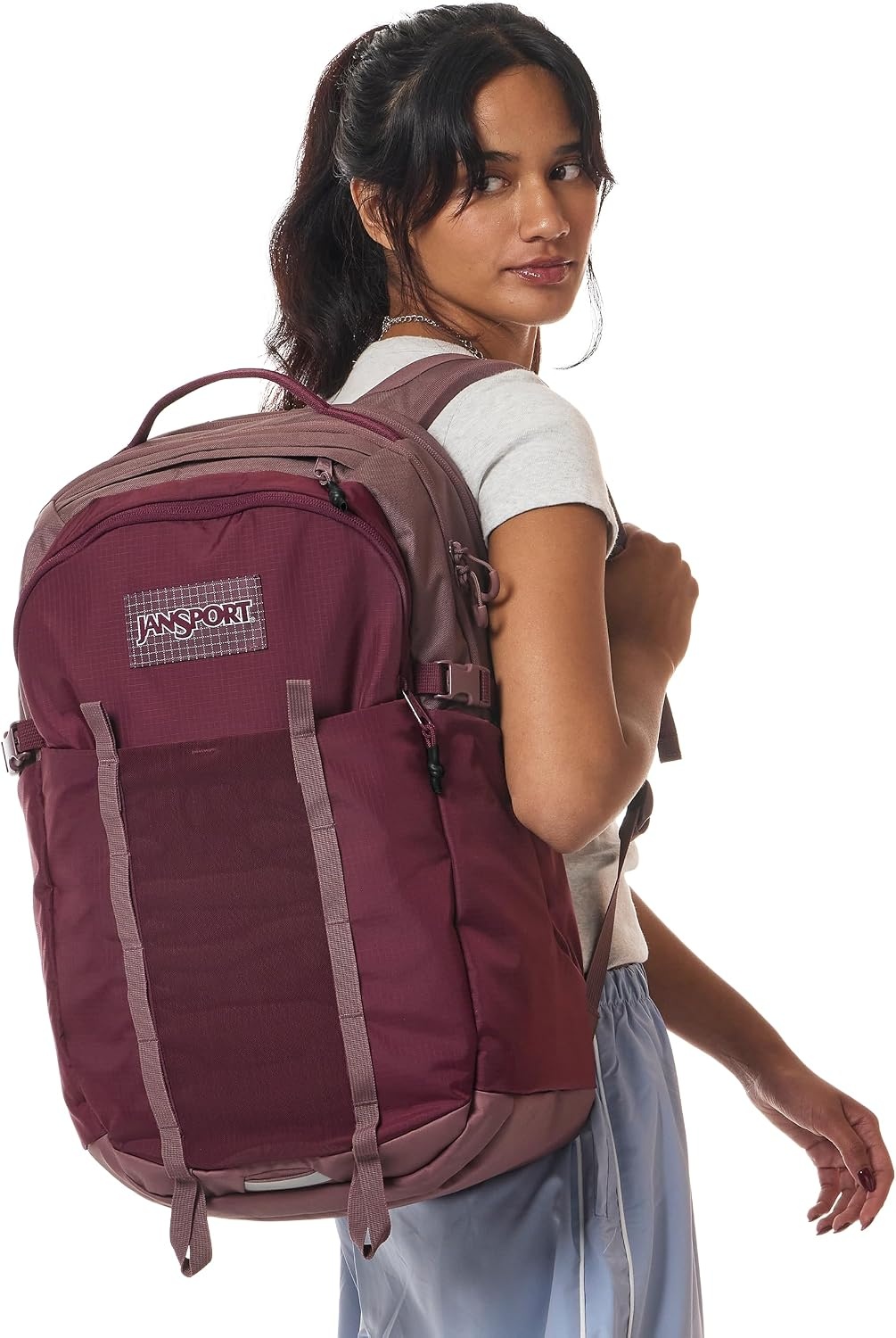 image:imageJanSport 34L All Around Pack Travel Backpack Emerald PoolCherry Lacquer