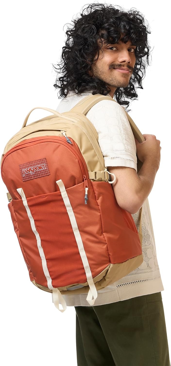 image:imageJanSport 34L All Around Pack Travel Backpack Emerald PoolDune Red