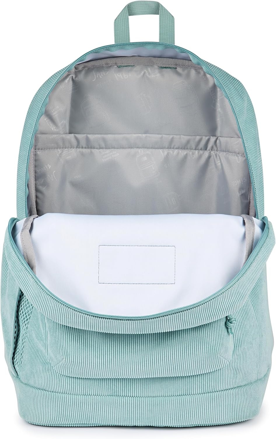 image:imageJanSport Cross Town Plus Remix Backpack Padded Back Panel Laptop Sleeve and Front Pocket Organizer Travertine CorduroyFaded Sage Corduroy