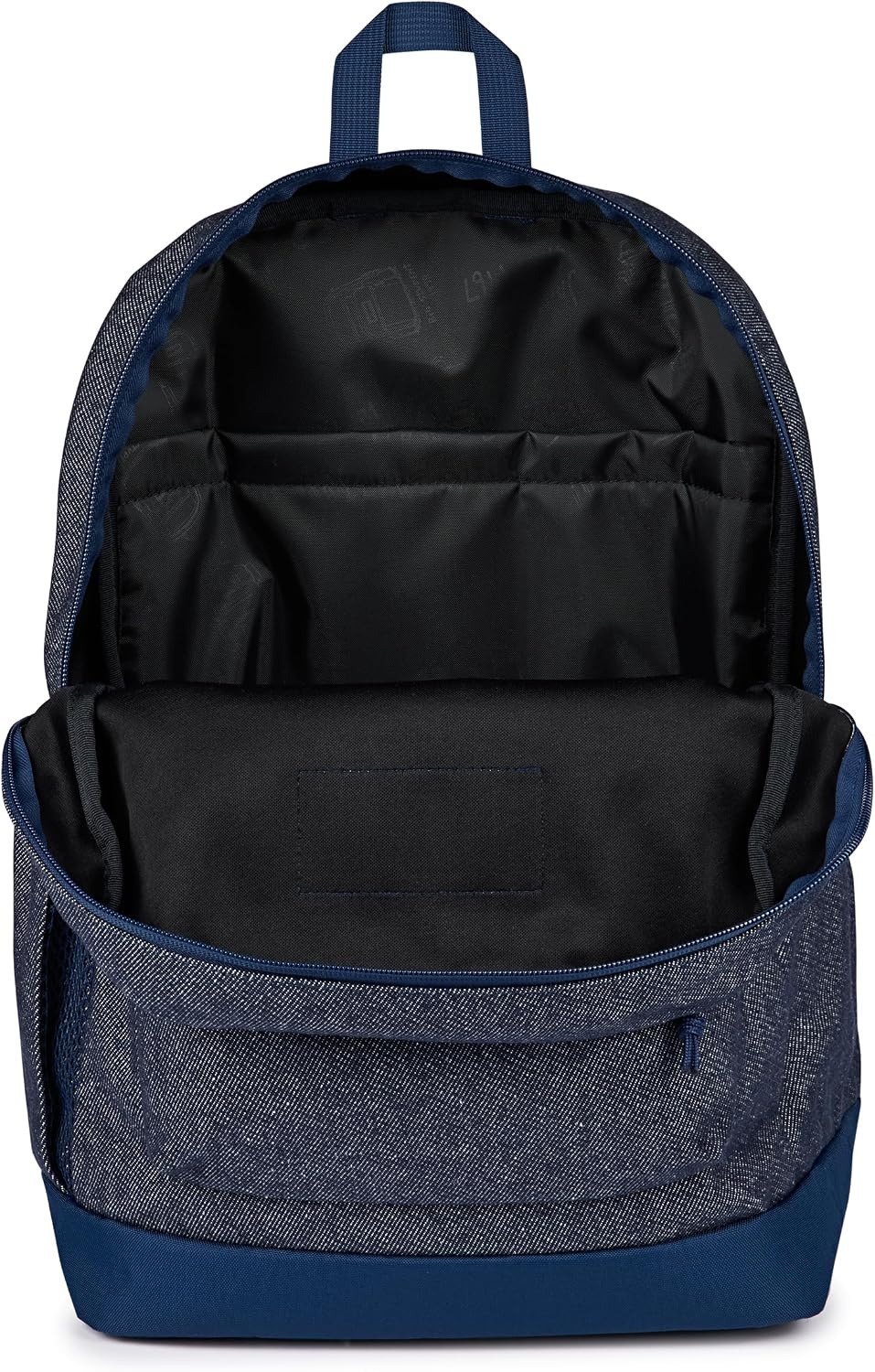 image:imageJanSport Cross Town Plus Remix Backpack Padded Back Panel Laptop Sleeve and Front Pocket Organizer Travertine CorduroyIndigo Denim