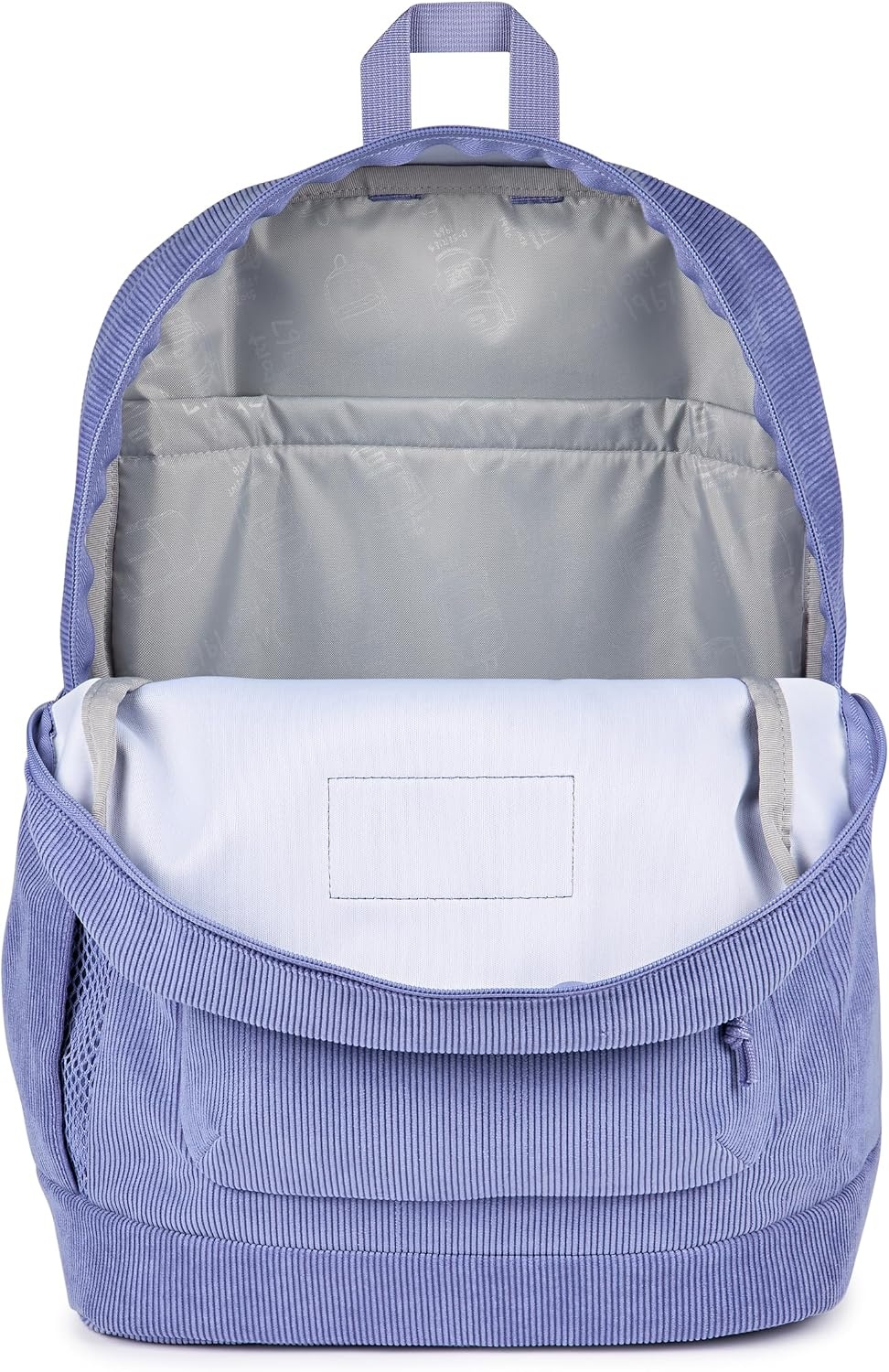 image:imageJanSport Cross Town Plus Remix Backpack Padded Back Panel Laptop Sleeve and Front Pocket Organizer Travertine CorduroyLavender Ash Corduroy