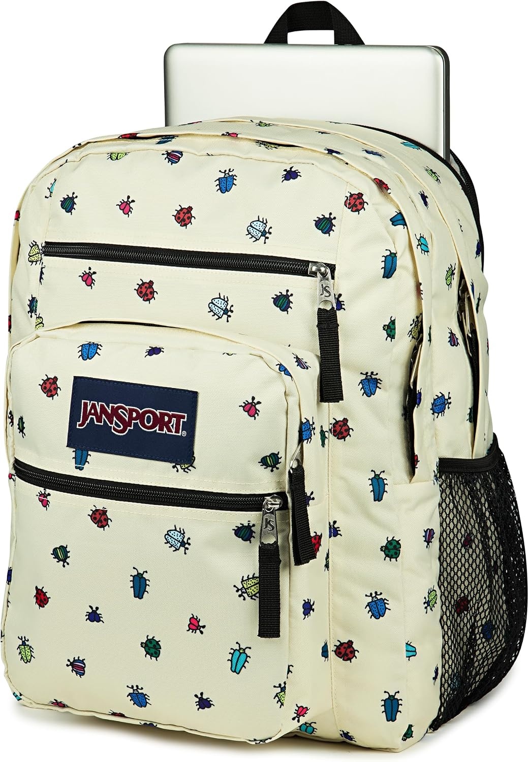 image:imageJanSport Laptop Backpack Computer Bag with 2 Compartments Ergonomic Shoulder Straps 15 Laptop Sleeve Haul Handle Fluttering FieldsA Bugs Vibe