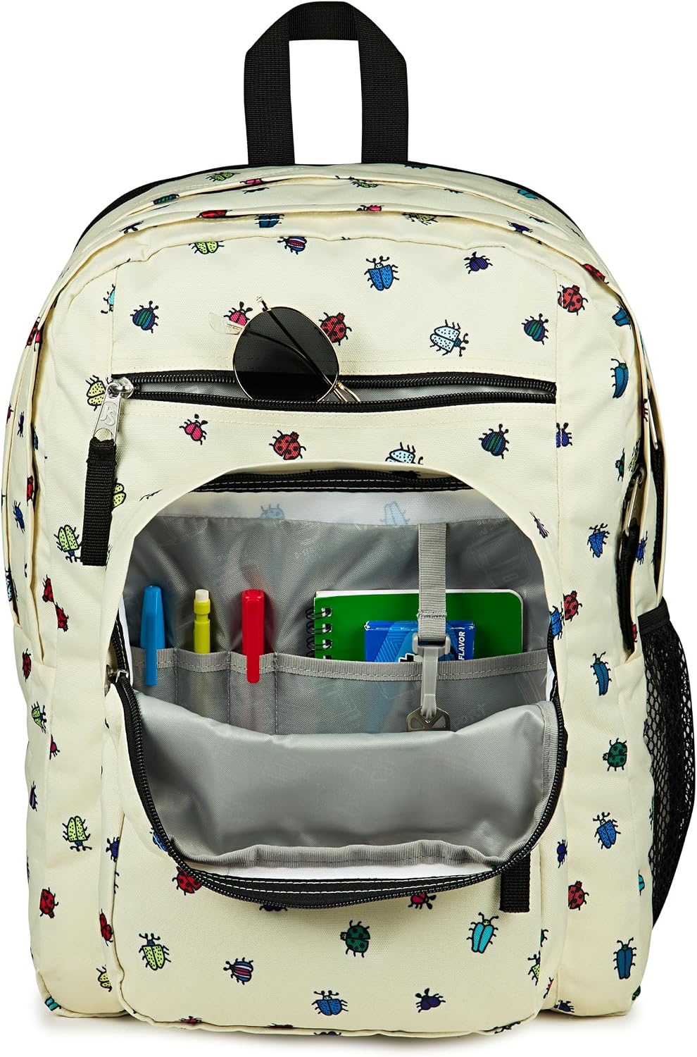 image:imageJanSport Laptop Backpack Computer Bag with 2 Compartments Ergonomic Shoulder Straps 15 Laptop Sleeve Haul Handle Fluttering FieldsA Bugs Vibe