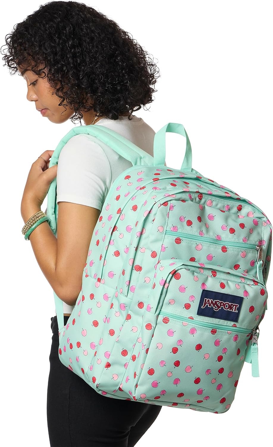 image:imageJanSport Laptop Backpack Computer Bag with 2 Compartments Ergonomic Shoulder Straps 15 Laptop Sleeve Haul Handle Fluttering FieldsApple Orchard Magic