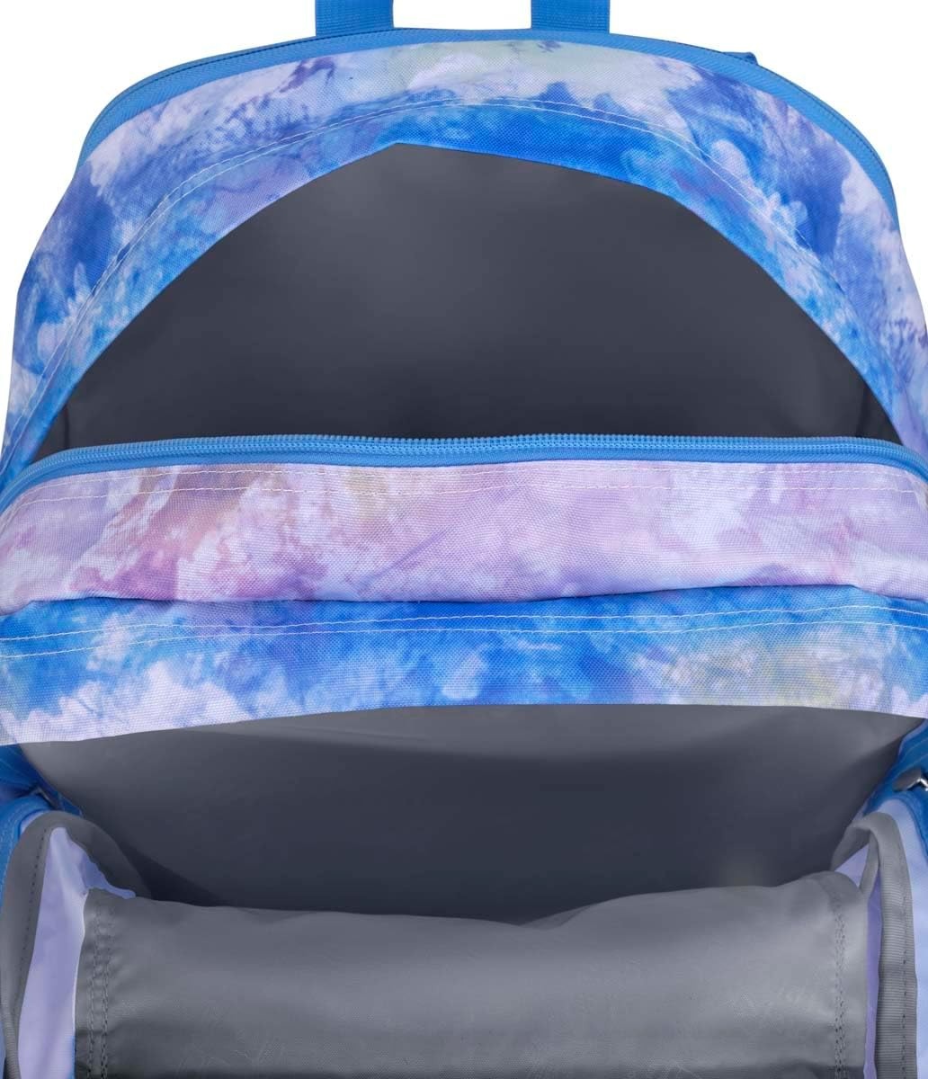 image:imageJanSport Laptop Backpack Computer Bag with 2 Compartments Ergonomic Shoulder Straps 15 Laptop Sleeve Haul Handle Fluttering FieldsBatik Wash