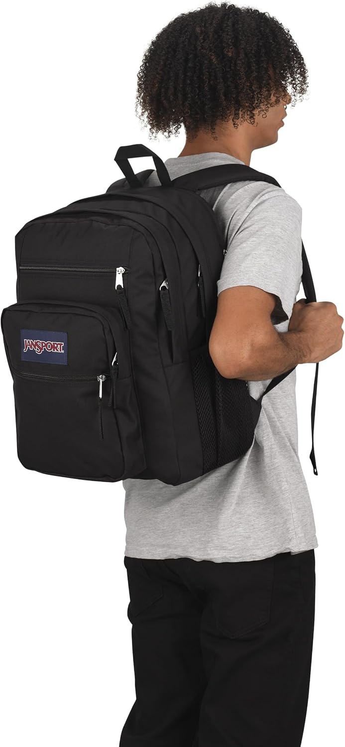 image:imageJanSport Laptop Backpack Computer Bag with 2 Compartments Ergonomic Shoulder Straps 15 Laptop Sleeve Haul Handle Fluttering FieldsBlack