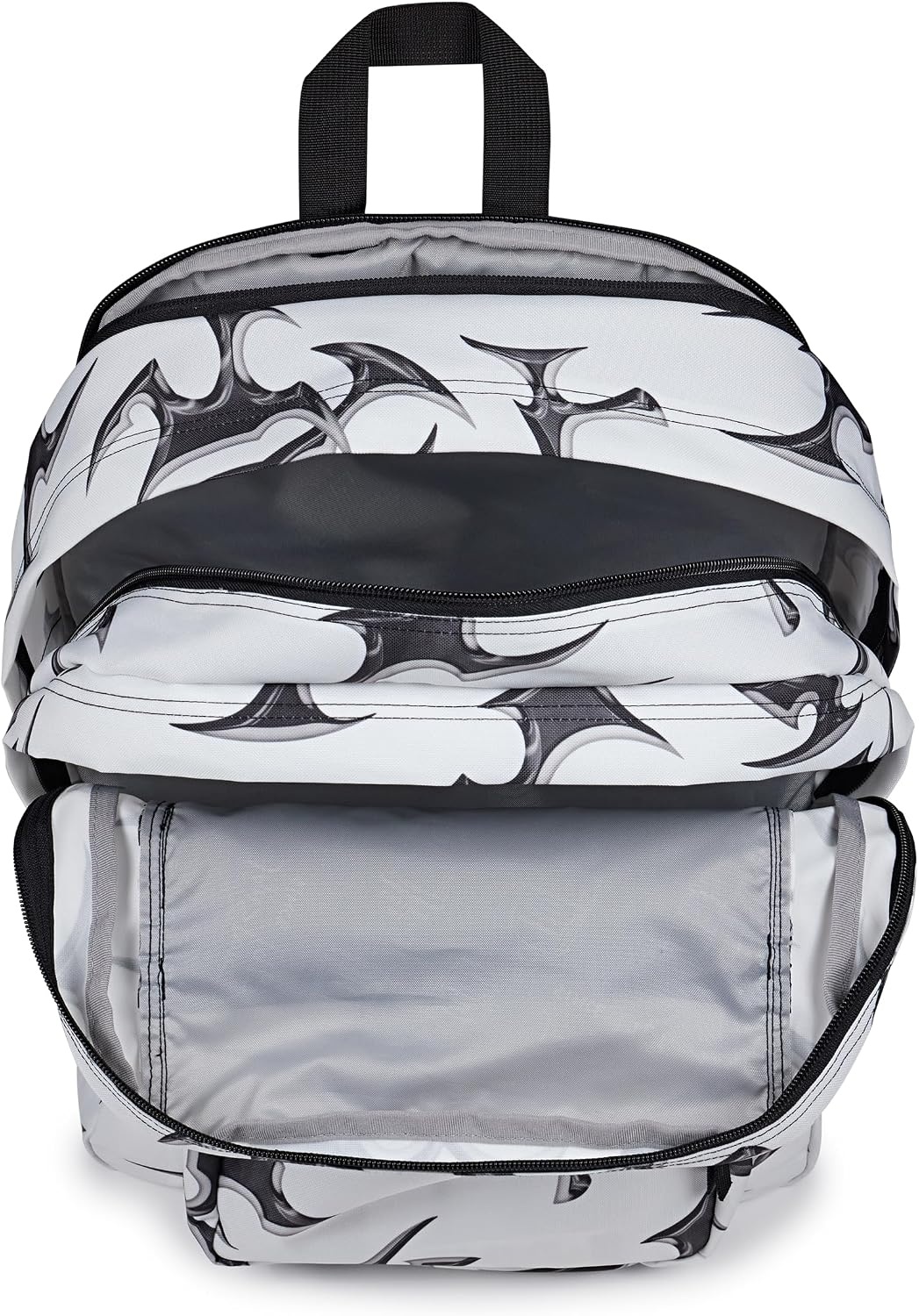 image:imageJanSport Laptop Backpack Computer Bag with 2 Compartments Ergonomic Shoulder Straps 15 Laptop Sleeve Haul Handle Fluttering FieldsCyber Silver White