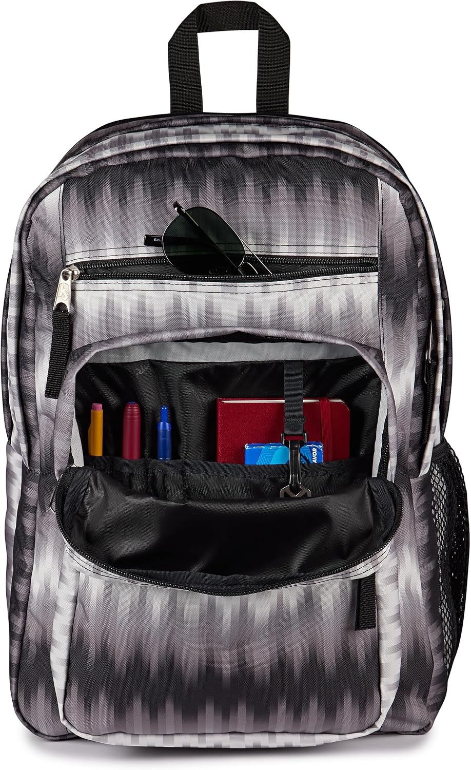 image:imageJanSport Laptop Backpack Computer Bag with 2 Compartments Ergonomic Shoulder Straps 15 Laptop Sleeve Haul Handle Fluttering FieldsDigi Tie Dye Black