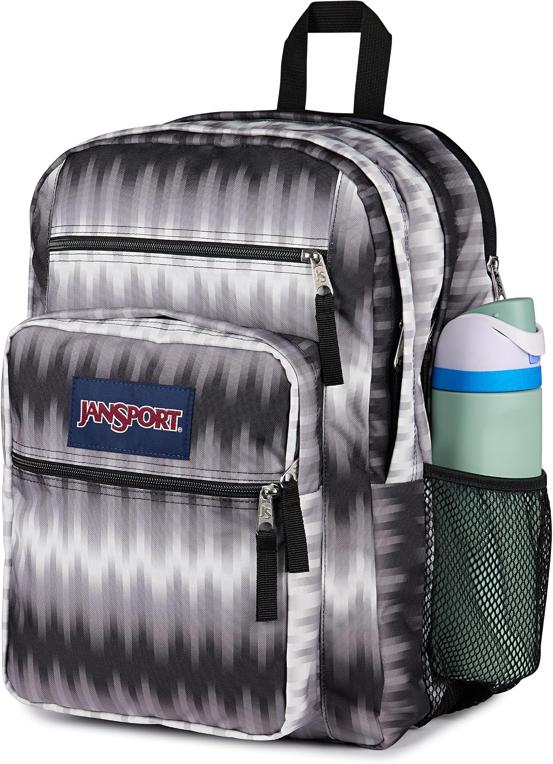 image:imageJanSport Laptop Backpack Computer Bag with 2 Compartments Ergonomic Shoulder Straps 15 Laptop Sleeve Haul Handle Fluttering FieldsDigi Tie Dye Black