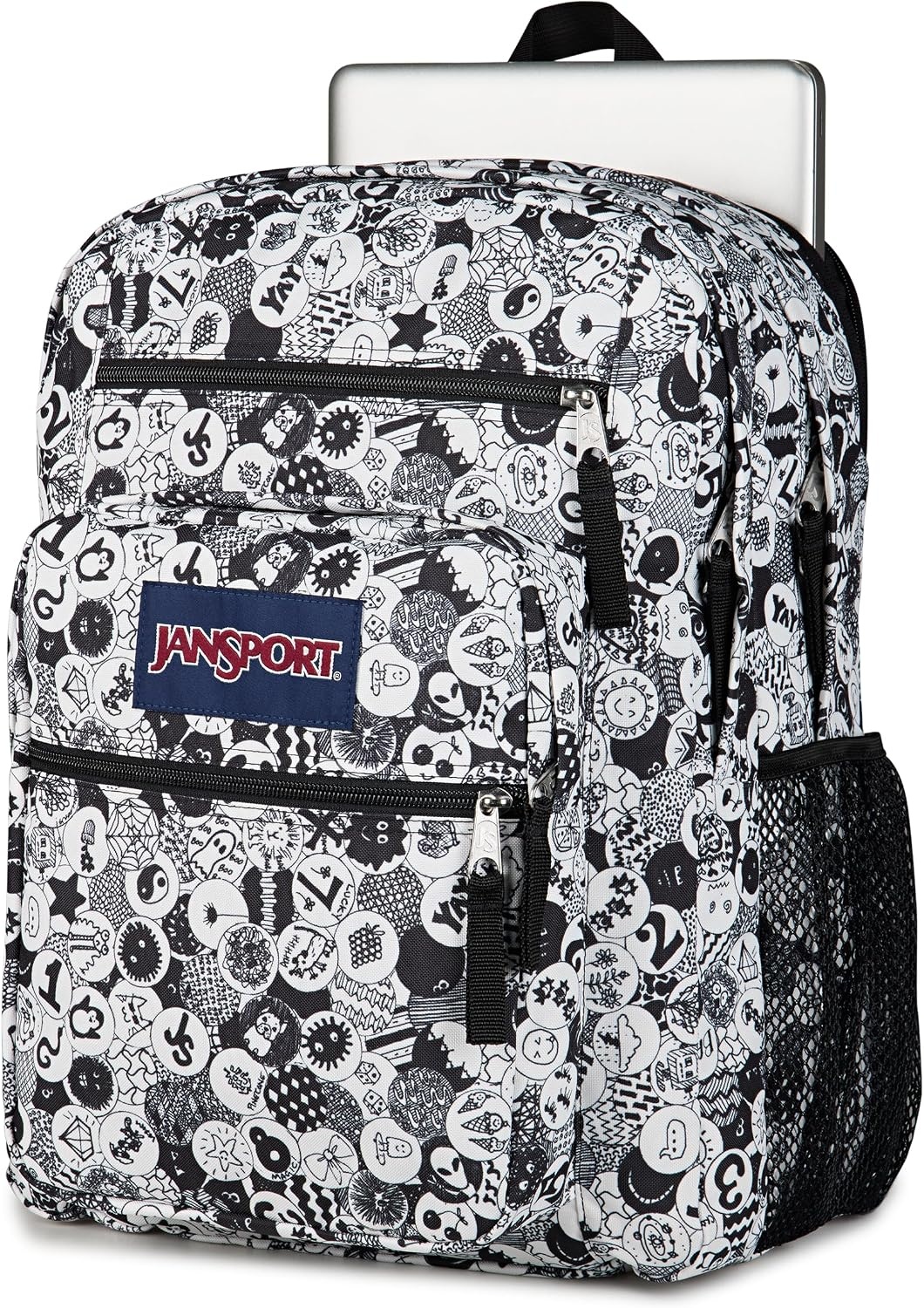 image:imageJanSport Laptop Backpack Computer Bag with 2 Compartments Ergonomic Shoulder Straps 15 Laptop Sleeve Haul Handle Fluttering FieldsDoodle Dots