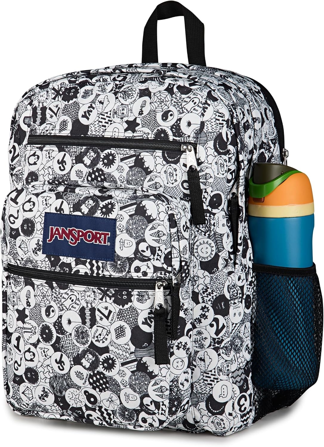 image:imageJanSport Laptop Backpack Computer Bag with 2 Compartments Ergonomic Shoulder Straps 15 Laptop Sleeve Haul Handle Fluttering FieldsDoodle Dots