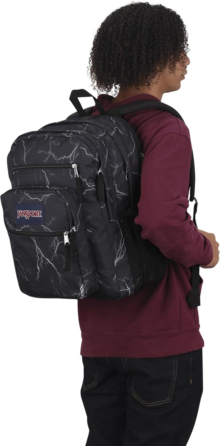 image:imageJanSport Laptop Backpack Computer Bag with 2 Compartments Ergonomic Shoulder Straps 15 Laptop Sleeve Haul Handle Fluttering FieldsElectric Bolts