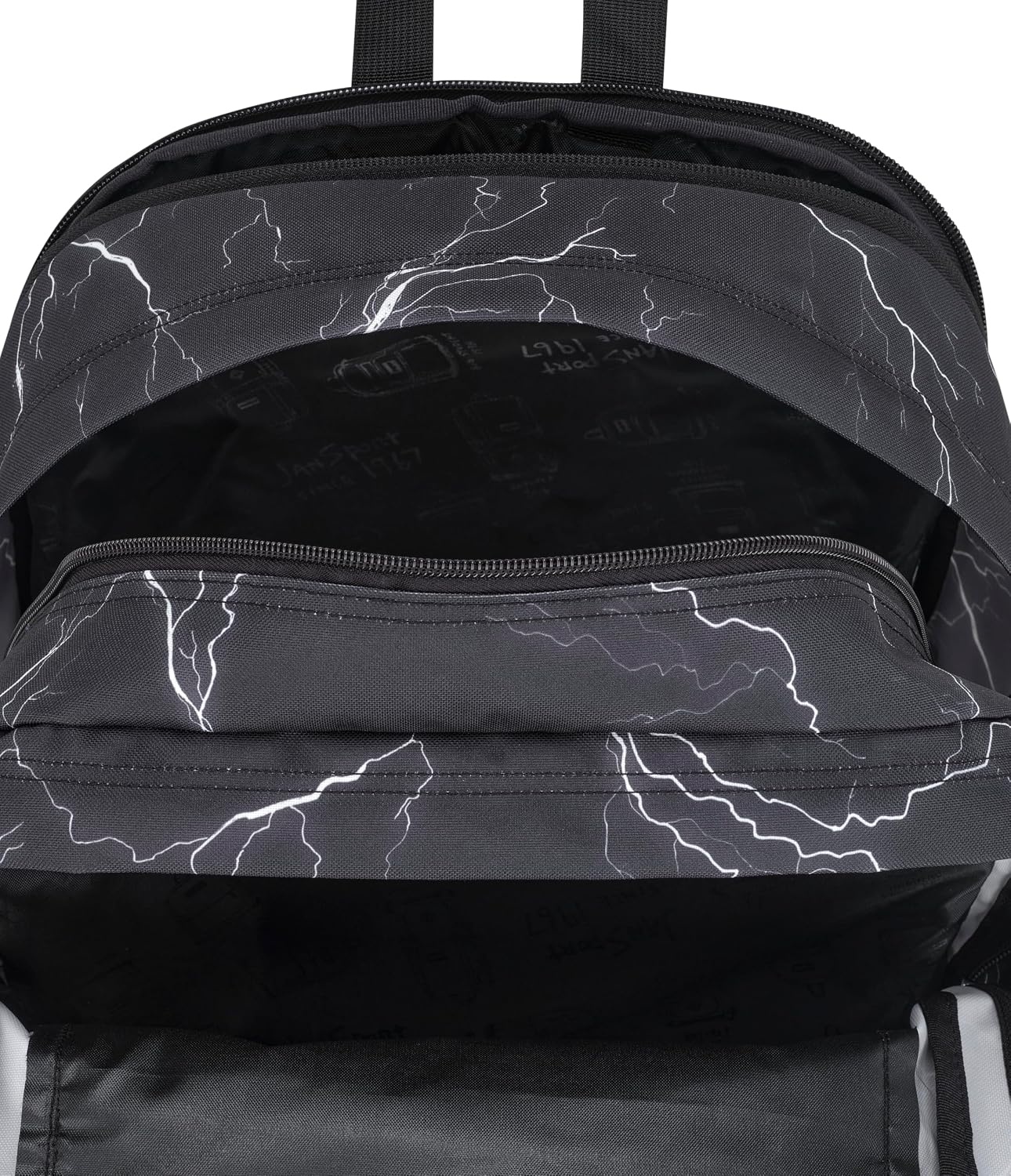 image:imageJanSport Laptop Backpack Computer Bag with 2 Compartments Ergonomic Shoulder Straps 15 Laptop Sleeve Haul Handle Fluttering FieldsElectric Bolts