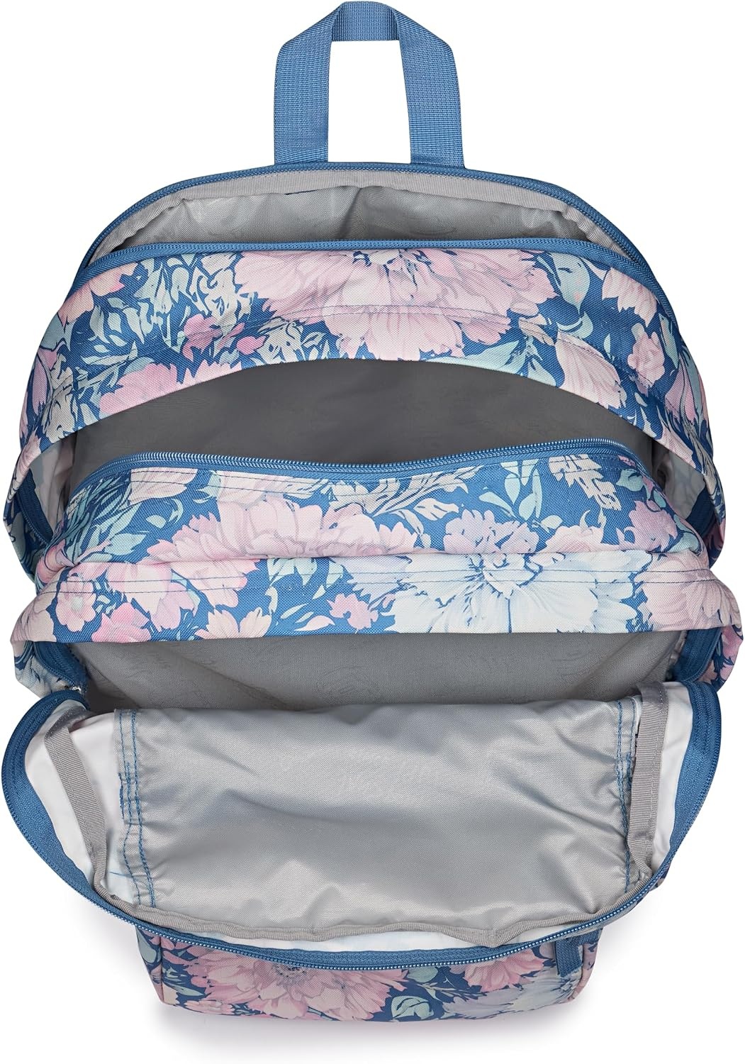 image:imageJanSport Laptop Backpack Computer Bag with 2 Compartments Ergonomic Shoulder Straps 15 Laptop Sleeve Haul Handle Fluttering FieldsFaded Tapestry Elemental Blue