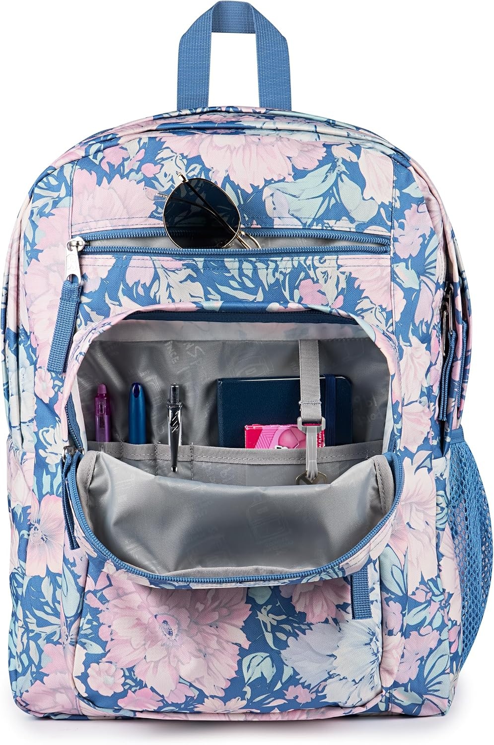 image:imageJanSport Laptop Backpack Computer Bag with 2 Compartments Ergonomic Shoulder Straps 15 Laptop Sleeve Haul Handle Fluttering FieldsFaded Tapestry Elemental Blue